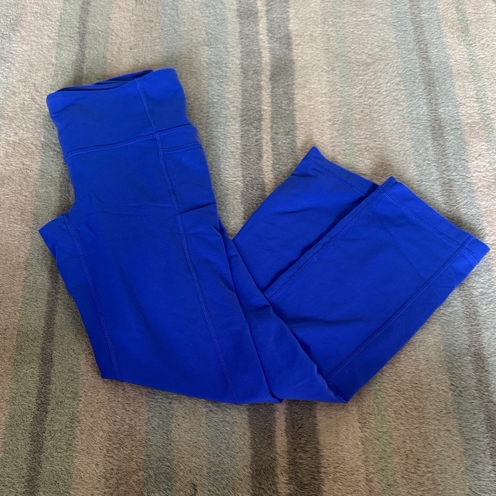 Athleta Electric Blue High-Waist Capris